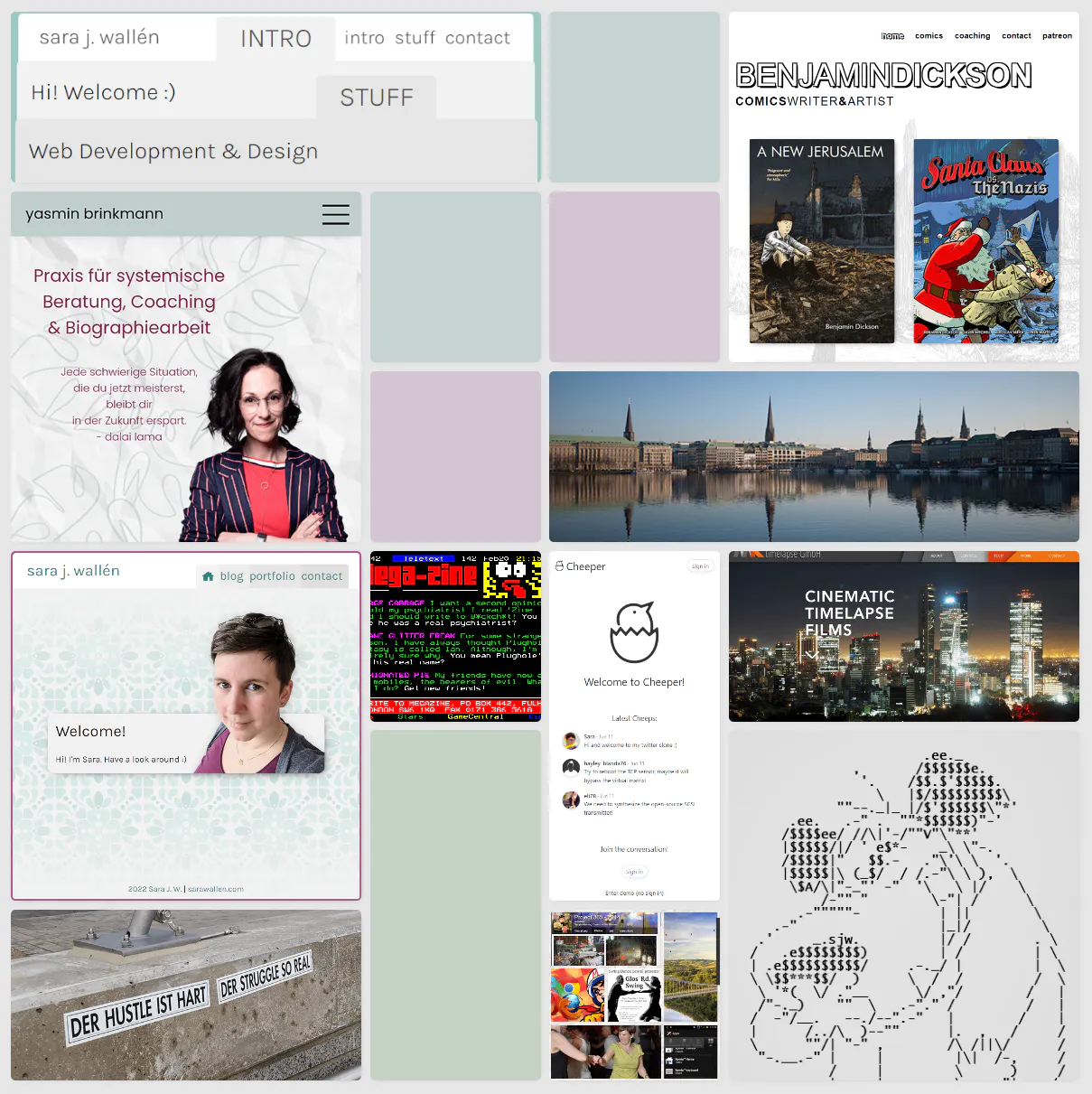 Screenshot of my portfolio page